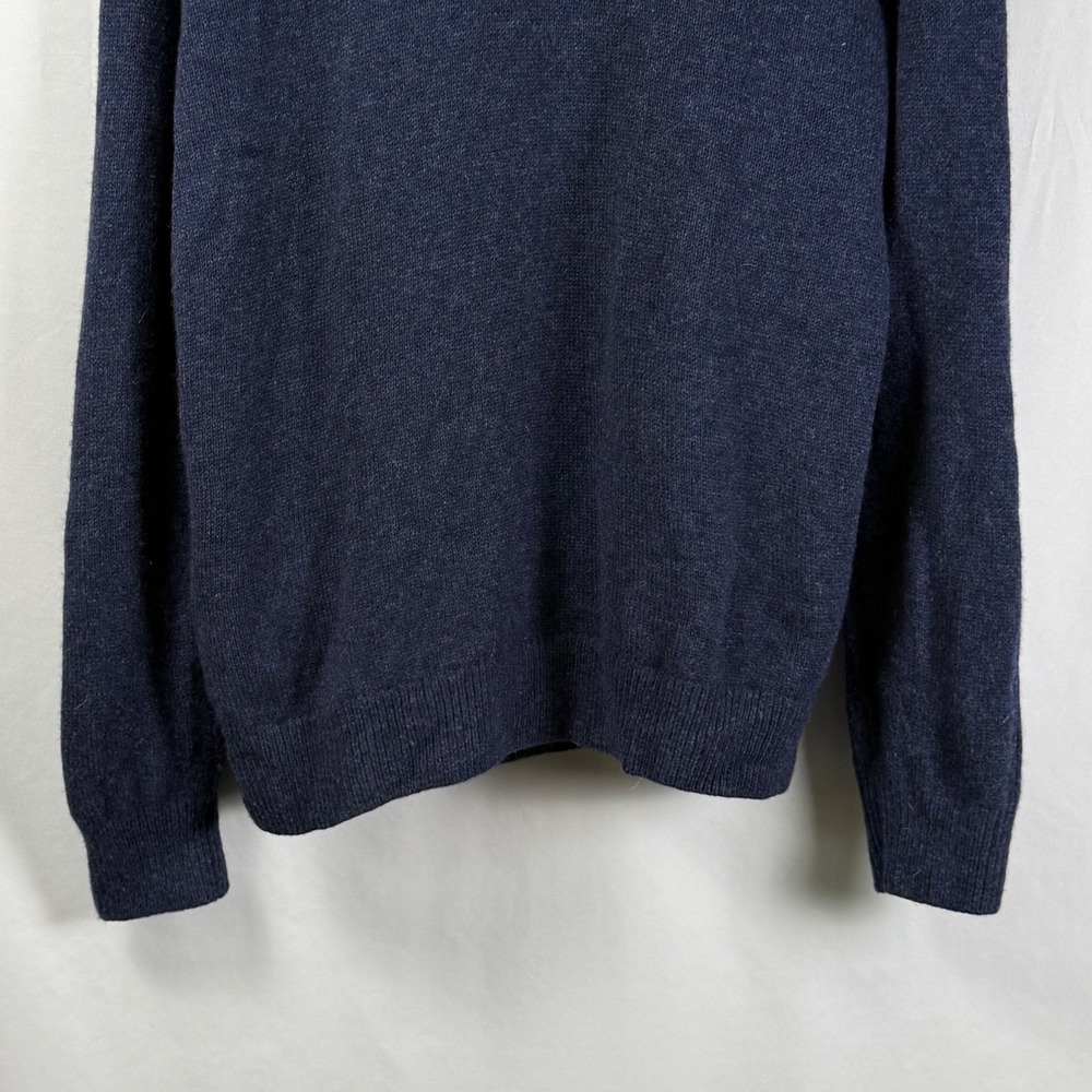 LLBean Lambswool Mock Neck Button Henley Pullover Sweater Grandpa Chunky Mens L - Picture 3 of 10
